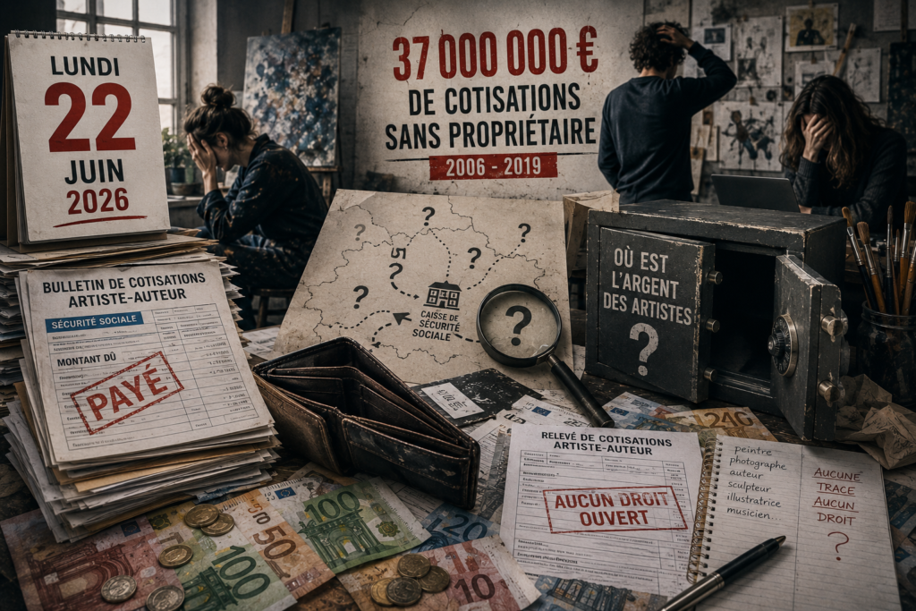 37 millions d’euros sans propriétaire : quand les artistes paient mais disparaissent des comptes