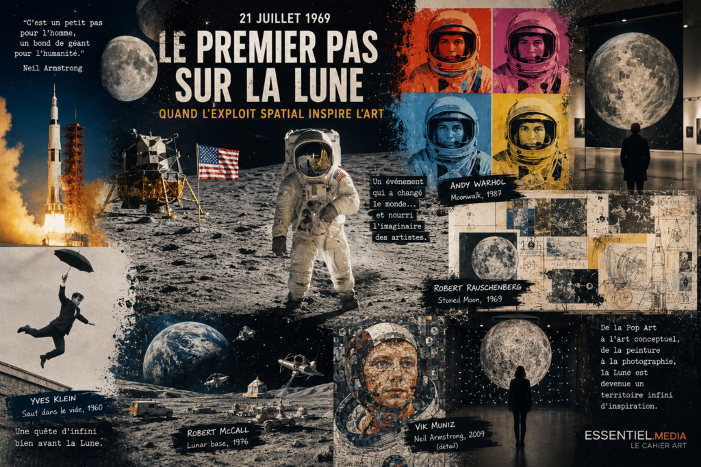 Le premier pas sur la Lune : quand l’exploit spatial inspire l’art