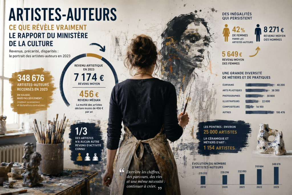 349 000 artistes, mais combien vivent réellement de leur art ? Ce que révèle le nouveau rapport du ministère de la Culture