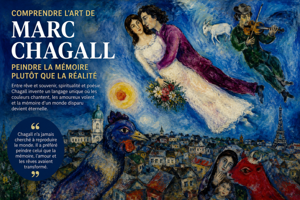Comprendre l’art de Marc Chagall : peindre la mémoire plutôt que la réalité
