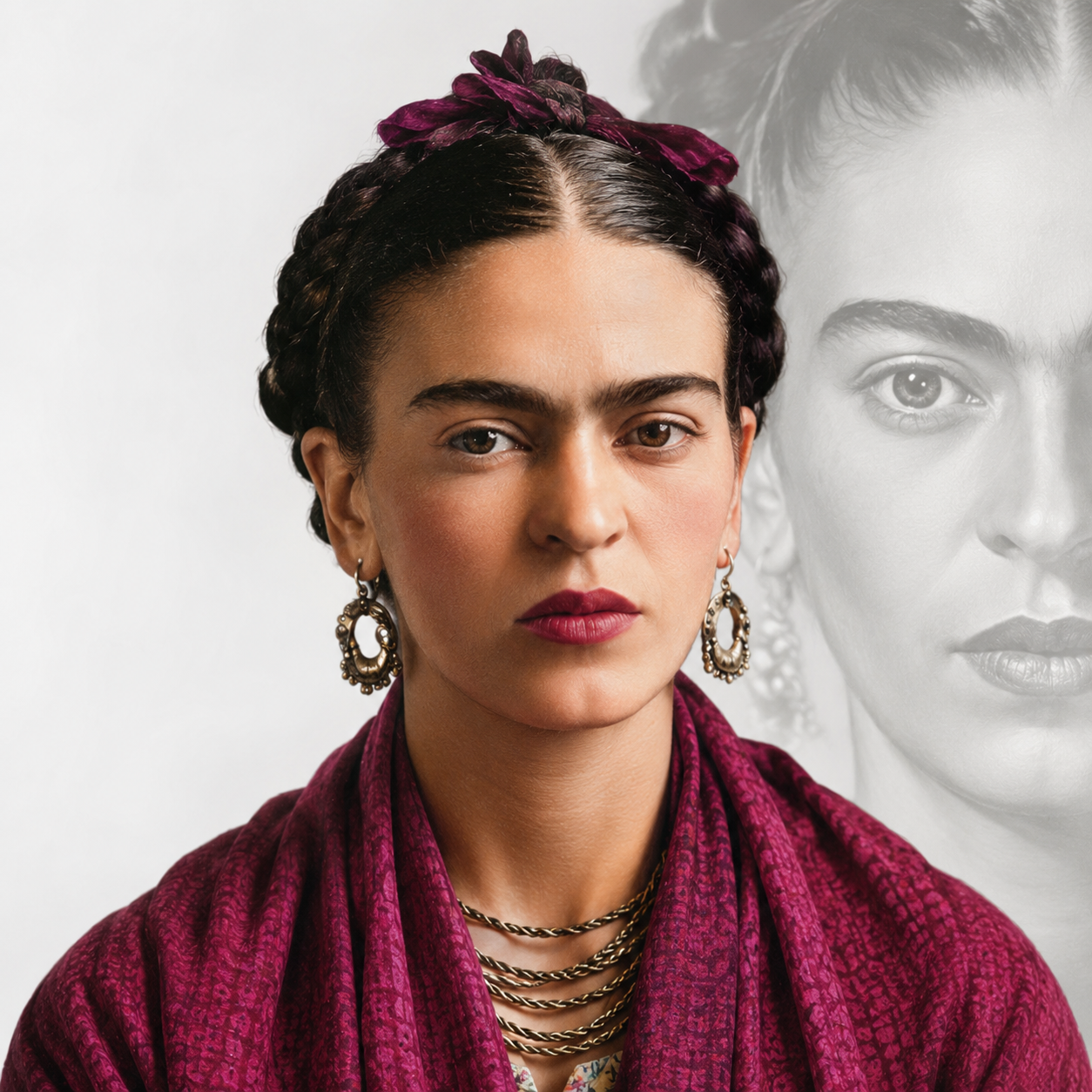 Portrait illustré de Frida Kahlo