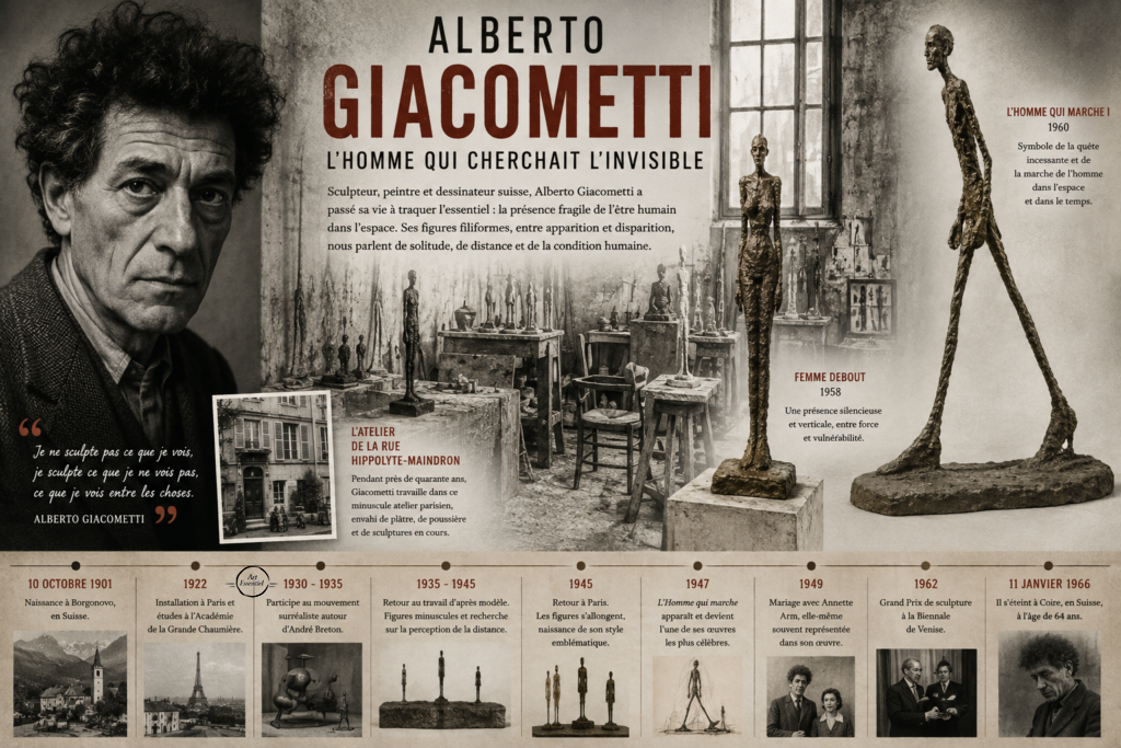 Alberto Giacometti : l’homme qui cherchait l’invisible