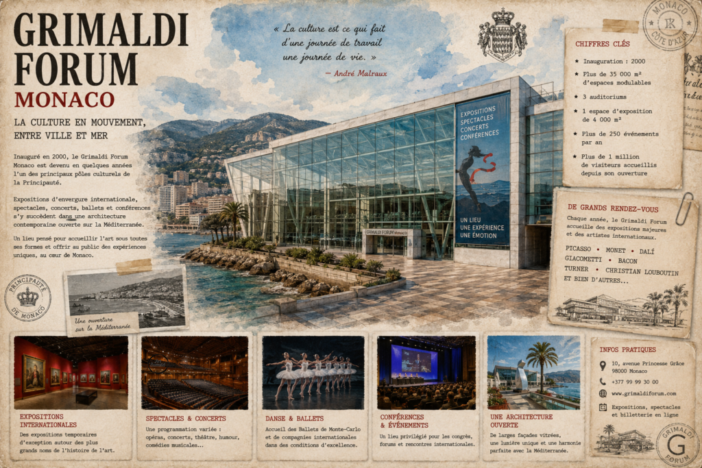 Grimaldi Forum Monaco : quand la culture s’installe entre la ville et la mer
