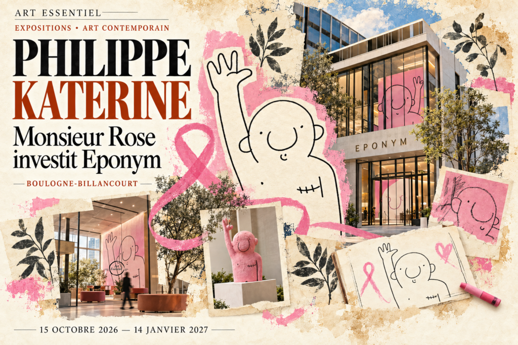 Philippe Katerine fait entrer Monsieur Rose dans un immeuble de bureaux